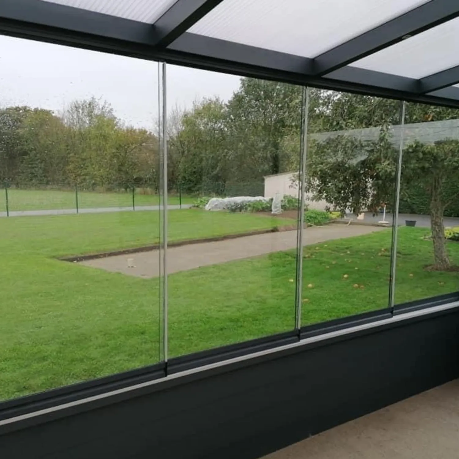 Terrasse avec structure aluminium