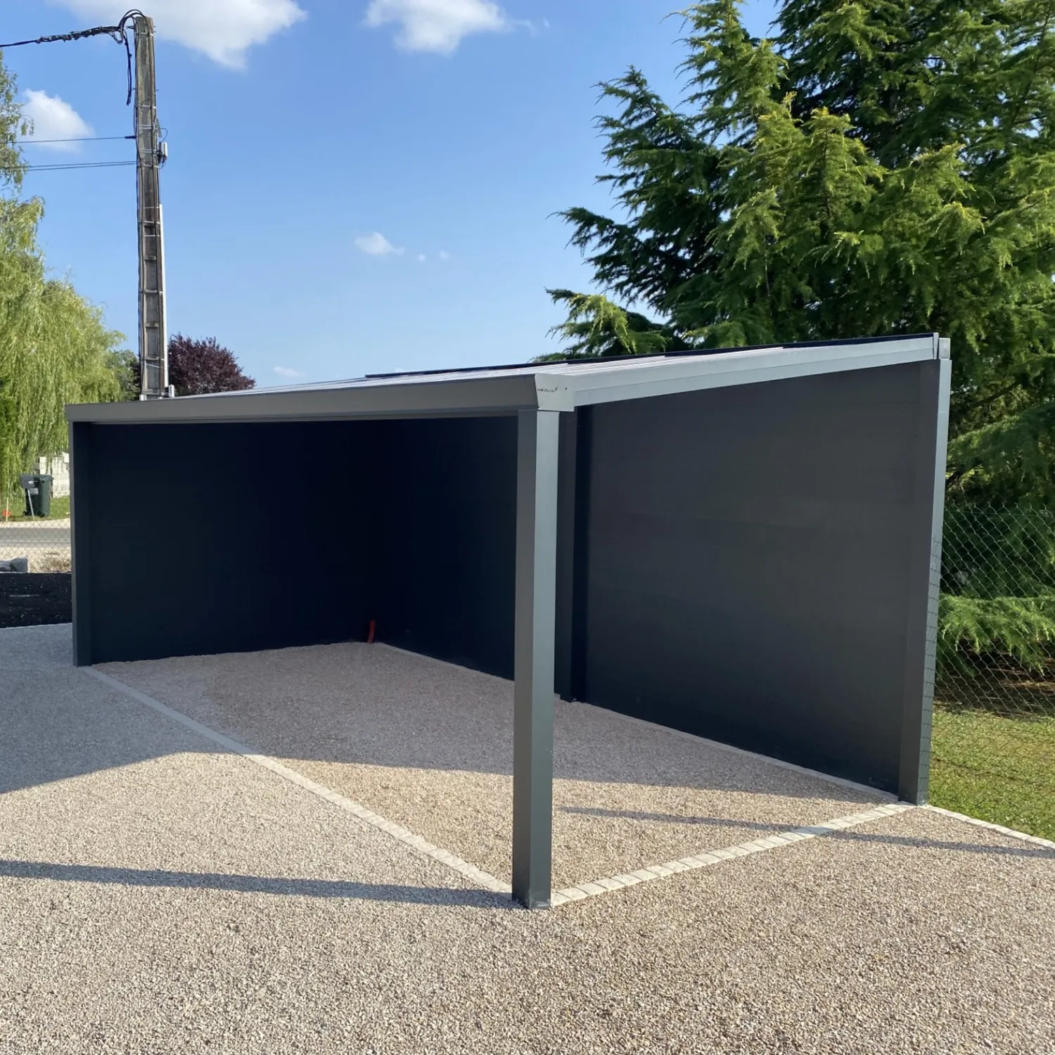 Terrasse moderne avec abri aluminium