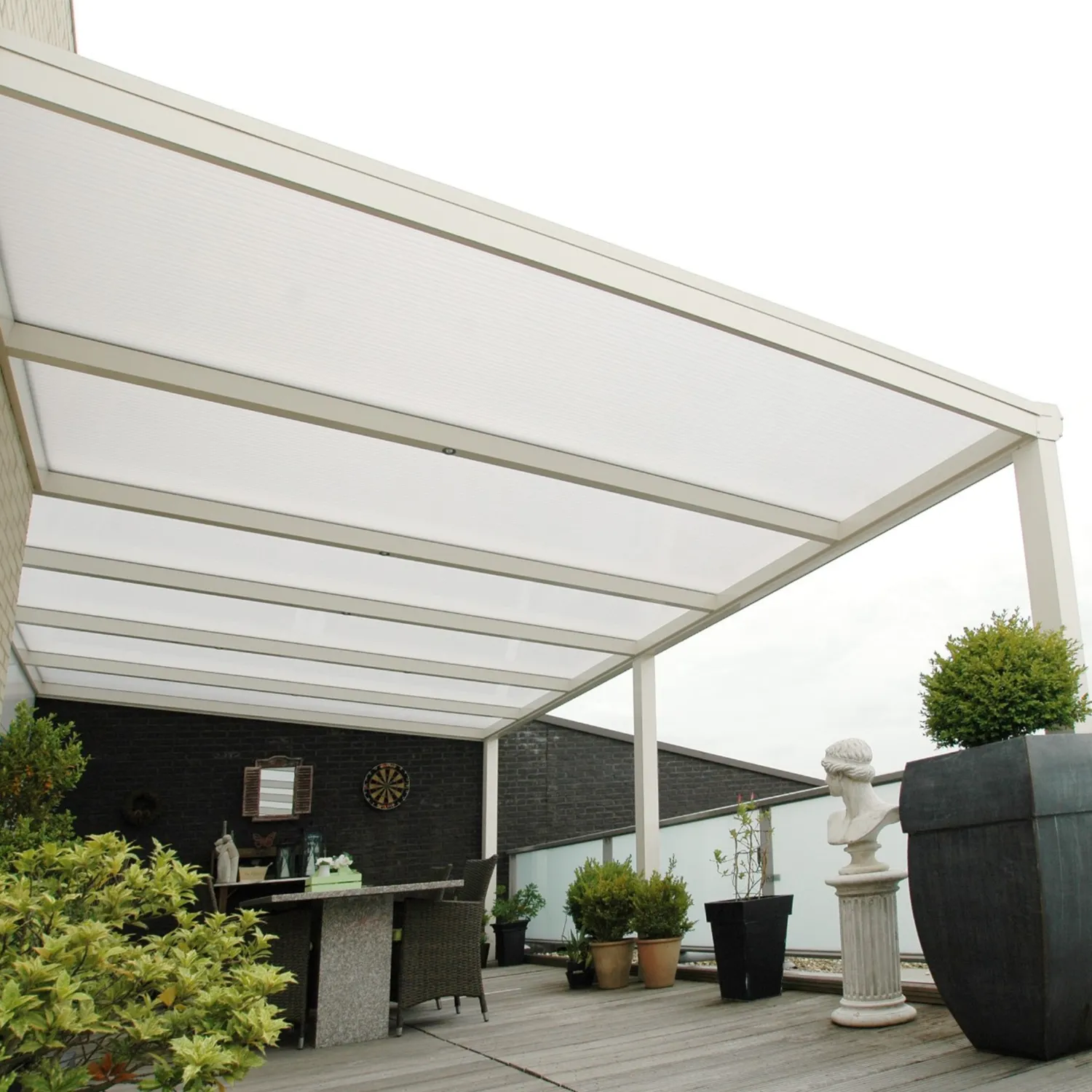 Terrasse avec structure aluminium